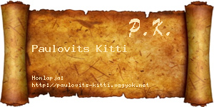 Paulovits Kitti névjegykártya
